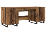 Desk with Shelf Old wood 140 x 50 x 75 cm Engineered wood 879528