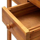 Garden Kitchen Trolley Solid Acacia Wood 92x43.5x141.5 cm 43986