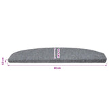 Self-adhesive Stair Mats 15 pcs Light Grey 80 x 24.5 x 3.5 cm 42038667