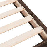 Bed Frame without Mattress Brown Oak 75x190 cm Small Single Engineered Wood 842083