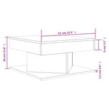 Coffee Table Grey Sonoma 57x57x30 cm Engineered Wood 815943