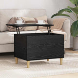 Bedside Cabinet Black Oak 60 x 44.5 x 45 cm Engineered Wood 881170