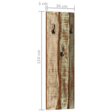 Wall-mounted Coat Racks 2 pcs 36x3x110 cm Solid Reclaimed Wood 337067