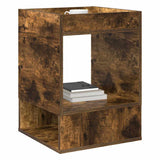 End Table Smoked Oak 40 x 40 x 56 cm Engineered Wood 890952