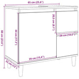 Bathroom Cabinet Sonoma Oak 65x33x60 cm Engineered Wood 847406