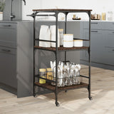 Kitchen Trolley Brown Oak 60.5x50x105 cm Engineered Wood 842340