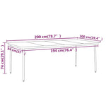 7 Piece Garden Dining Set Black 3099111
