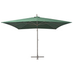 ZNTS Hanging Garden Parasol 300x300 cm Green Aluminium Pole 42973