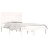 Bed Frame without Mattress White 135x190 cm Double Solid Wood 3104584