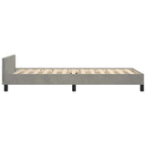 Bed Frame without Mattress Light Grey 90x190cm Single Velvet 349902