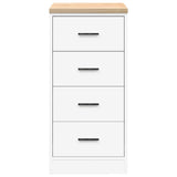 Garage Storage Cabinet White 40x51x85 cm Solid Wood Pine 860589