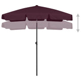 Beach Parasol Bordeaux Red 180x120 cm 314723