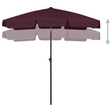 Beach Parasol Bordeaux Red 180x120 cm 314723