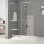Walk-in Shower Wall Silver 140x195 cm Clear ESG Glass 152139
