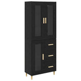 Highboard Black Oak 69.5 x 34 x 180 cm Engineered Wood 3416113