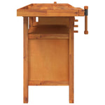 Workbench with Drawers and Vices 162x62x83 cm Solid Wood Acacia 153324