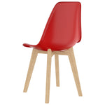 ZNTS Dining Chairs 4 pcs Red Plastic 289120