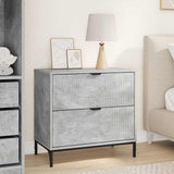 Bedside Table Concrete grey 63.5 x 36 x 61 cm Engineered wood 883467