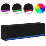 TV Cabinet Black oak 140 x 34 x 40 cm Engineered wood 868942