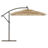 Garden Parasol with Steel Pole Brown 246x246x230 cm 4005074