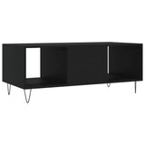 ZNTS Coffee Table Black 102x50x40 cm Engineered Wood 829293