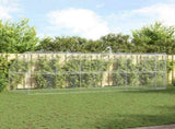 Dog Kennel 3 pcs Silver 6 x 2 x 2 m Galvanised steel 3368337
