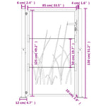 Garden Gate Anthracite 105x130 cm Steel Grass Design 153168