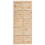 Barn Door Natural 80 x 2.5 x 208 cm Solid Pine Wood 42047149