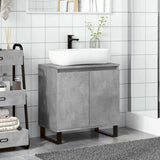 Bathroom Cabinet Concrete Grey 58x33x60 cm Engineered Wood 857219