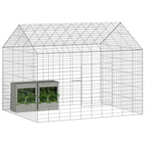 Rabbit Cage Silver 100 x 78 x 78 cm Galvanised Steel 42019232
