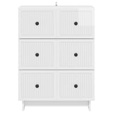 Drawer Cabinet High Gloss White 66 x 34.5 x 90 cm 893919