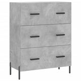Highboard Concrete Grey 69.5x34x180 cm Engineered Wood 3198413