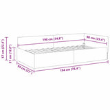 Corner Bed Frame with Headboard Blue 90 cm x 190 cm Velvet 42016070