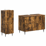 2 Piece Bathroom Cabinet Set ZWOLLE Smoked Oak Engineered Wood 3417680