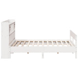 Bookcase Bed without Mattress White 180x200cm Super King Solid Wood Pine 3323018