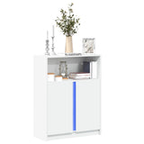 Sideboard with LED White 77x34x100 cm Engineered Wood 852145