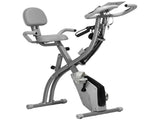 2-in-1 Folding Exercise Bike with 8-Level Magnetic Resistance, Arm Resistance Band, Pulse Sensor, T3398P349154
