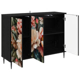 Sideboard BORNE Black Oak 102 x 33 x 76 cm Engineered Wood 8006976
