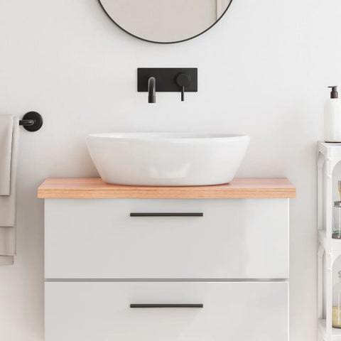 Bathroom Countertop Light Brown 80x40x cm Treated Solid Wood 3156117