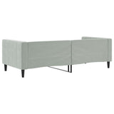 Day Bed without Mattress Light Grey 90x190 cm Single Velvet 354024