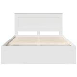 Bed Frame with Headboard White 140 x 200 cm Solid Pine Wood 3410088