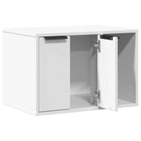 857724 Cat Litter Box Enclosure White 60x40x40 cm Engineered Wood