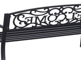 126Lx60Wx85H cm Steel Bench-Black T3398P323766