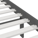 Bed Frame Grey Solid pine wood Double Durable Bed Frame 3101110
