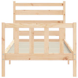 Bed Frame without Mattress 100x200 cm Solid Wood Pine 3192026