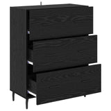 Sideboard Black Oak 69.5 x 34 x 90 cm Engineered Wood and Iron 881515