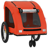 Pet Bike Trailer Orange and Grey Oxford Fabric and Iron 93984