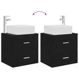 Bathroom Furniture Set 2 pcs Black Oak Engineered Wood 3403977