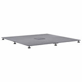 Parasol Base Dark grey wood look 100 x 100 x 4 cm Steel 3407829