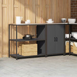 Kitchen Storage Set HATTEM 2 pcs Anthracite Cold-rolled Steel 3392661